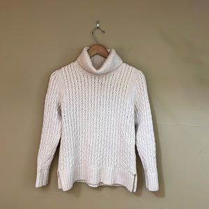 J.Crew | Cable-knit turtleneck sweater | Beige | Size M (fits like S)